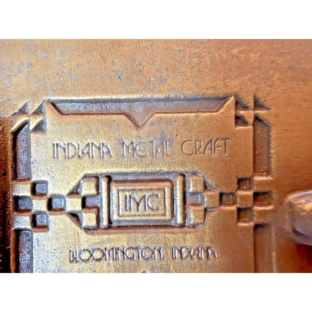 Indiana Metal Craft Brass Belt Buckle American Express Wells Butterfield Vintage